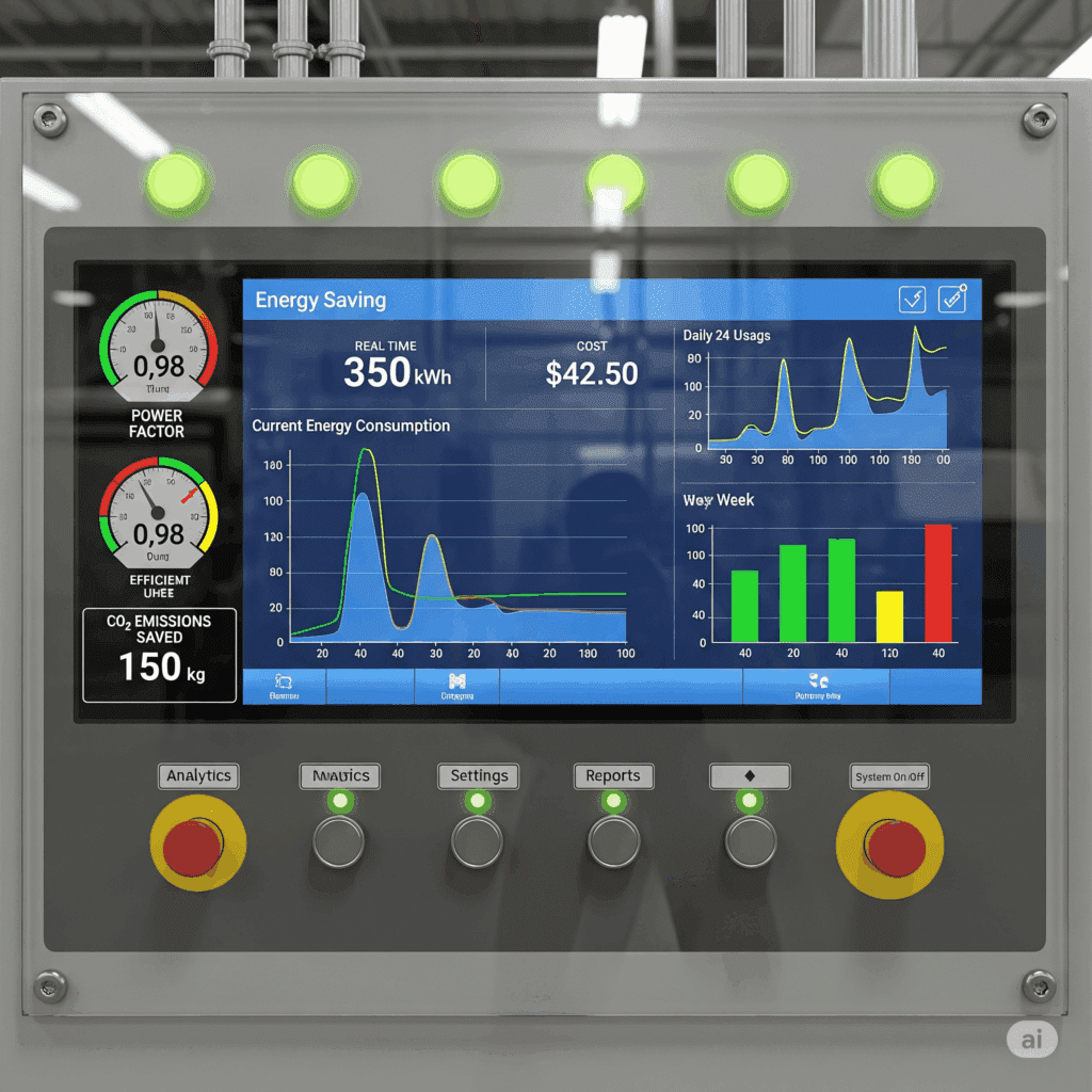 painel controle economia energia