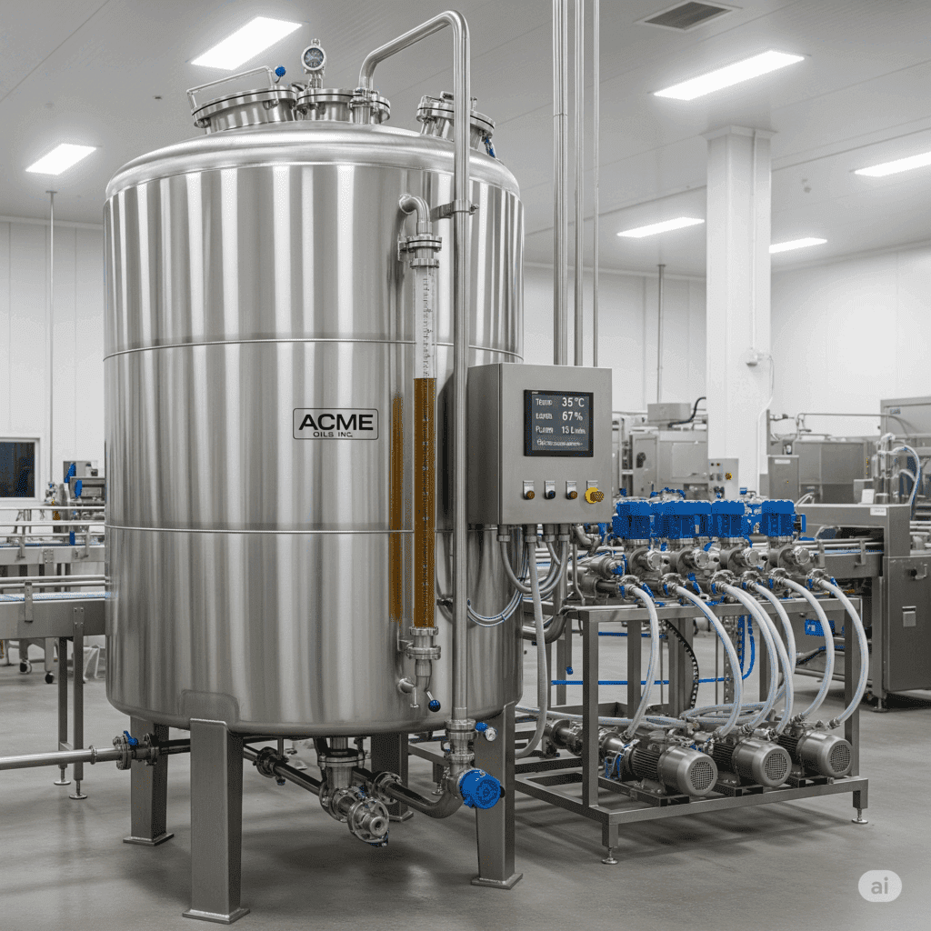 tanque para óleos vegetais