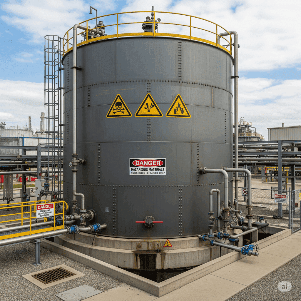 tanque para produtos perigosos