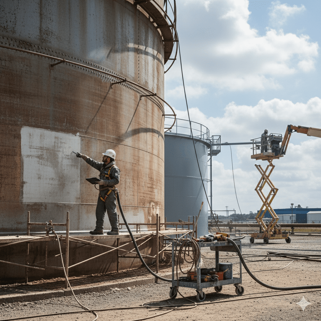 manutenção tanques armazenamento
