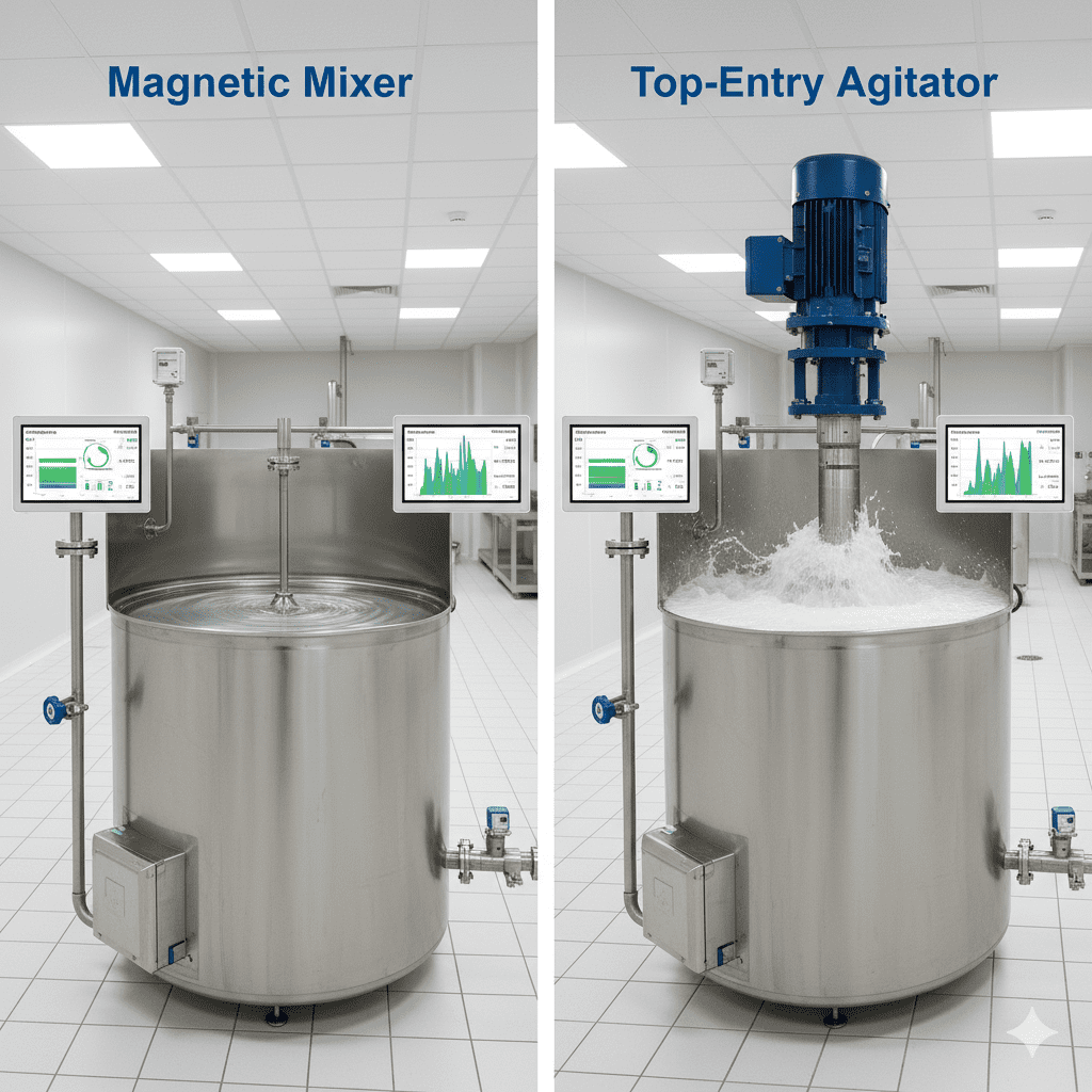 sistemas agitação comparativo