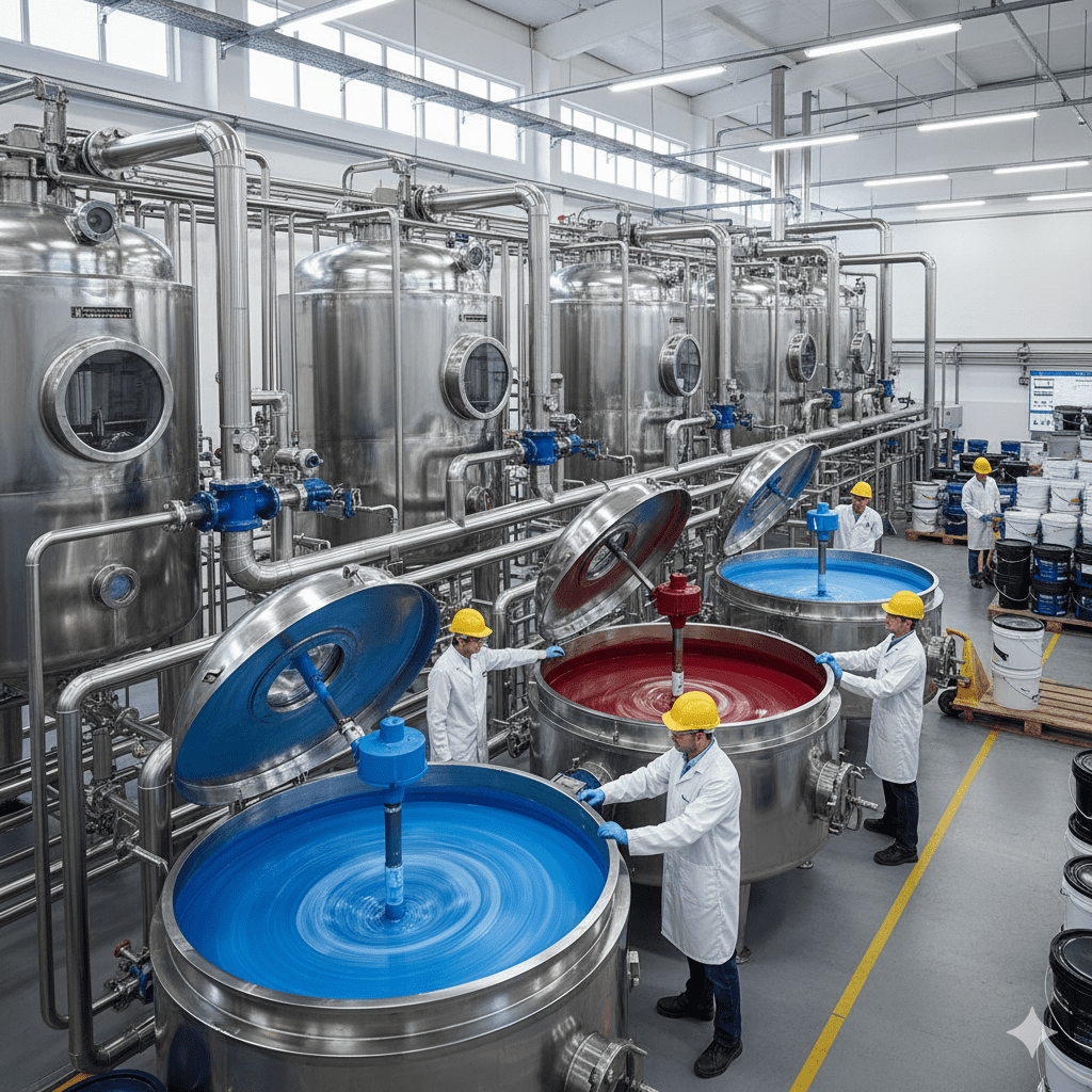 tanques indústria tintas