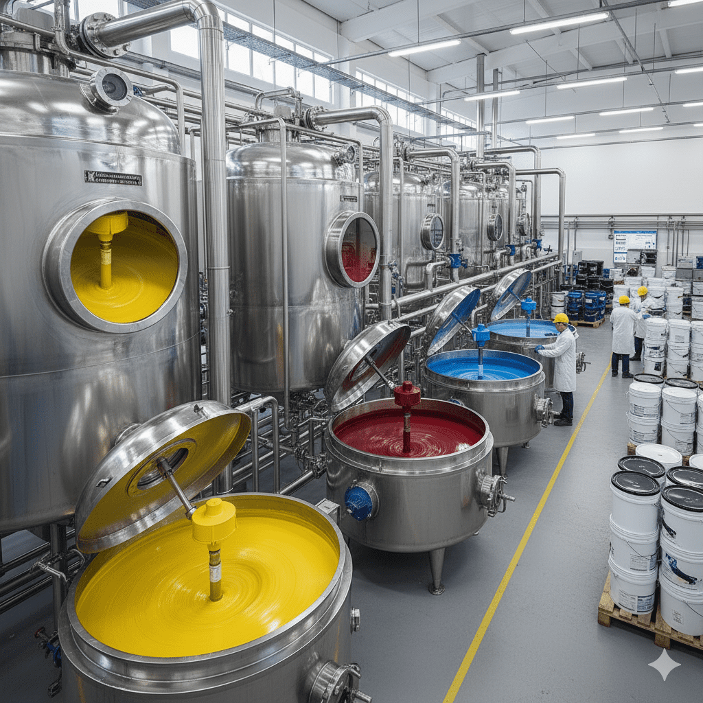 tanques indústria tintas