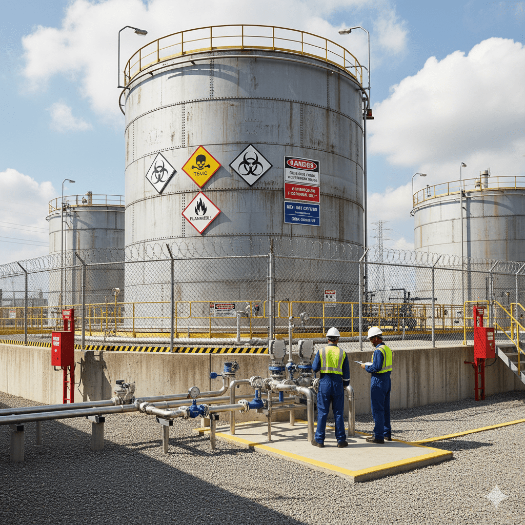 tanques produtos perigosos normas