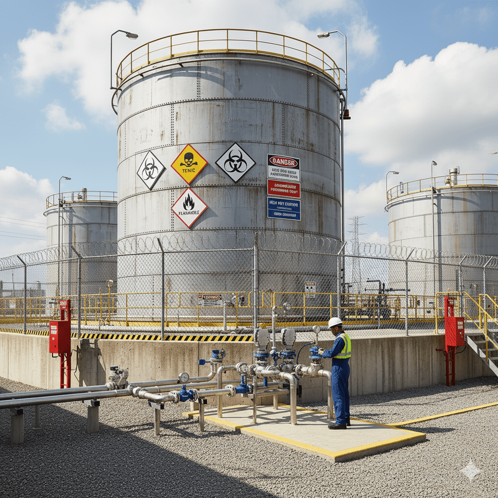 tanques produtos perigosos normas