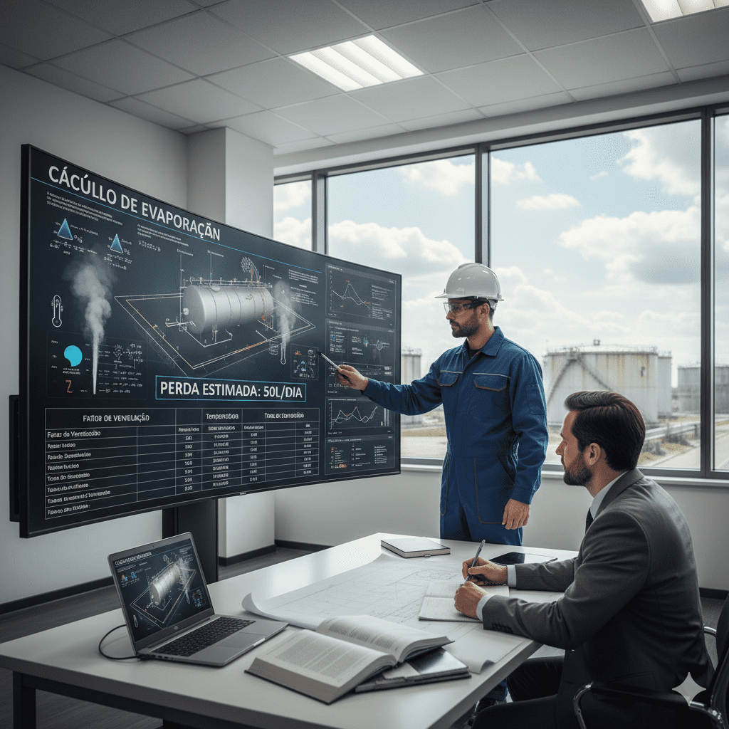 cálculo evaporação tanques