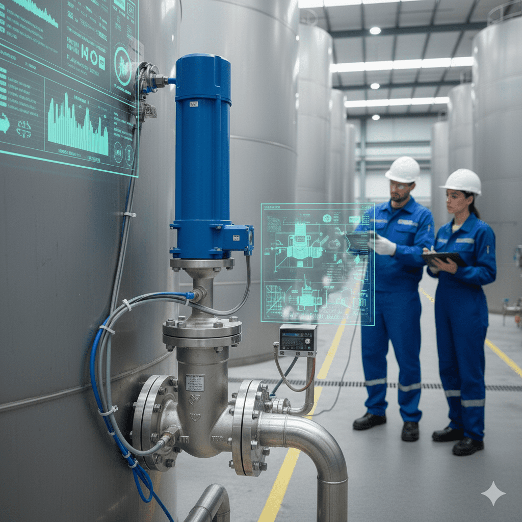 automação válvulas tanques