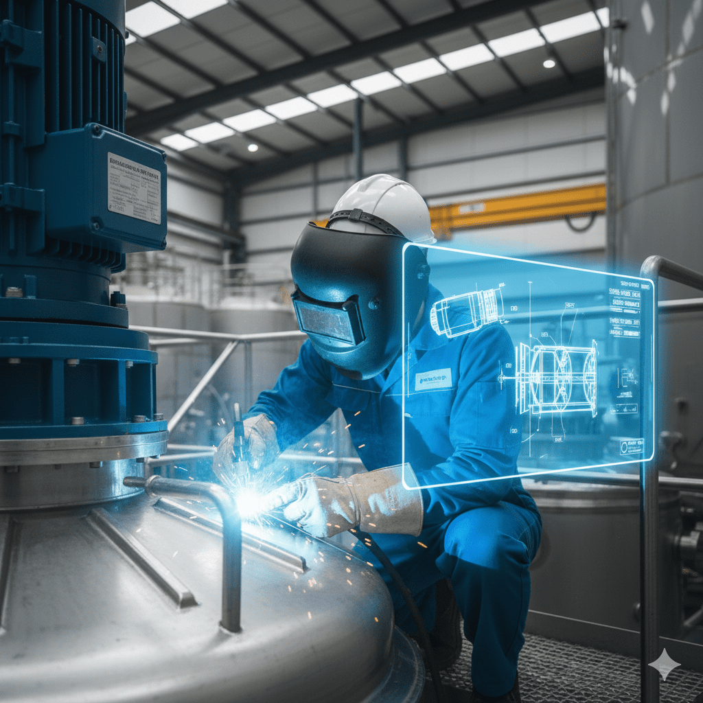 reparo solda tanque industrial