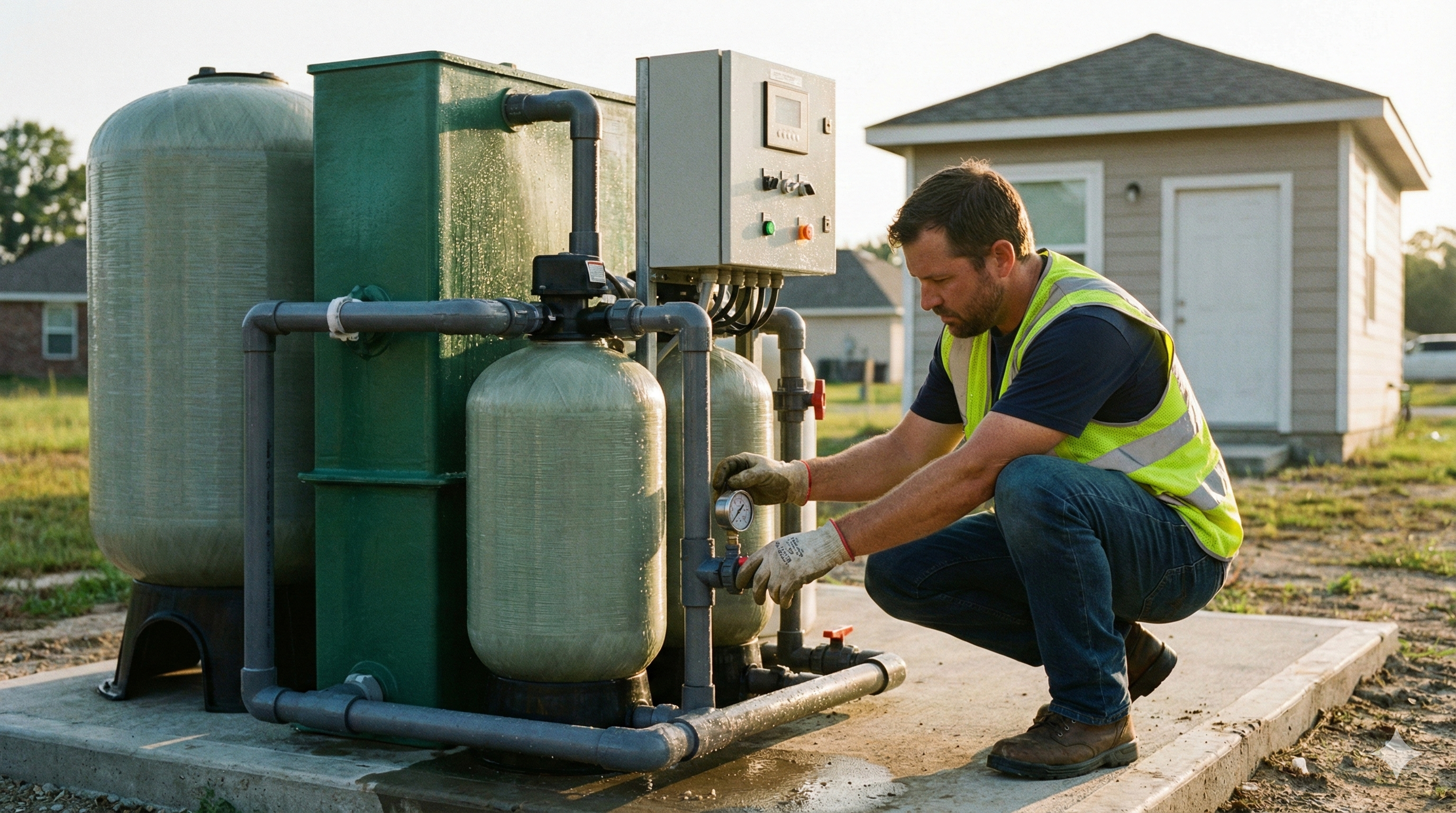 estação de tratamento de esgoto compacta