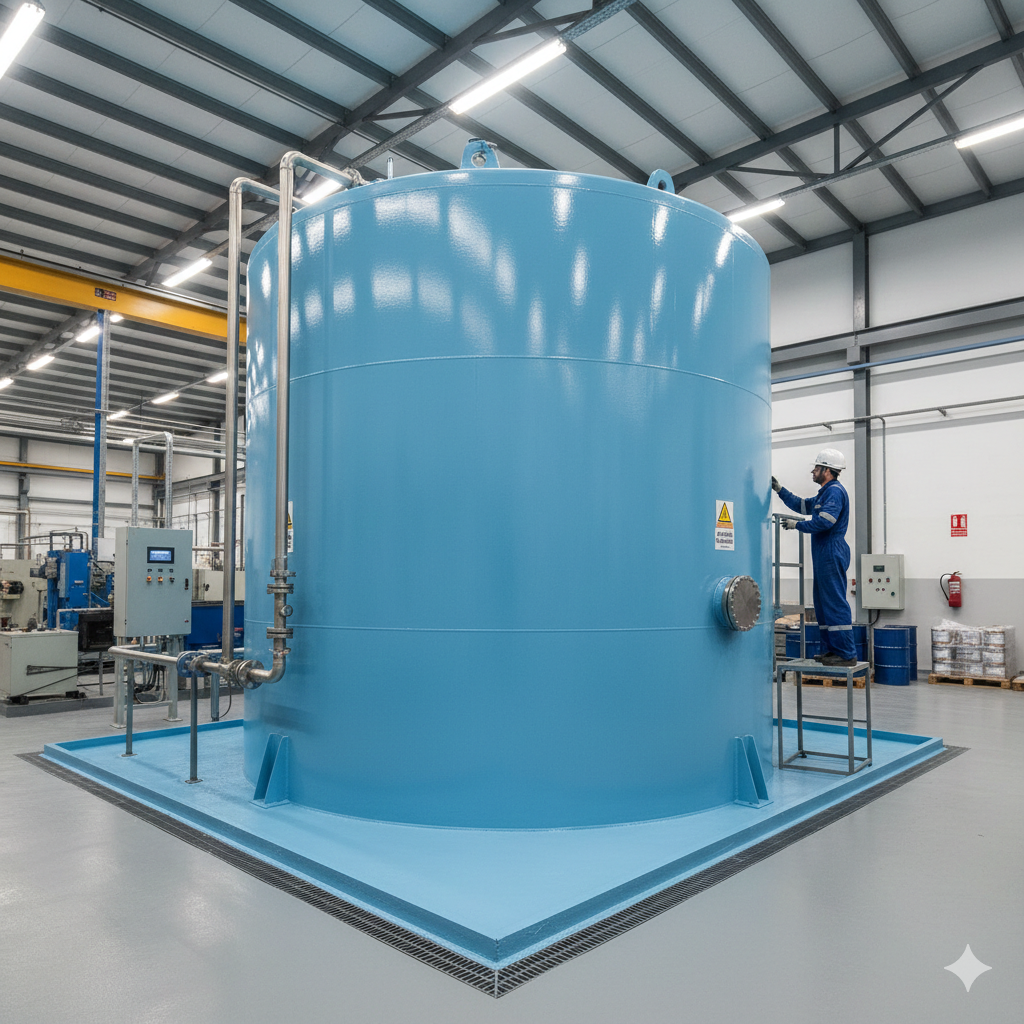 tanque com revestimento