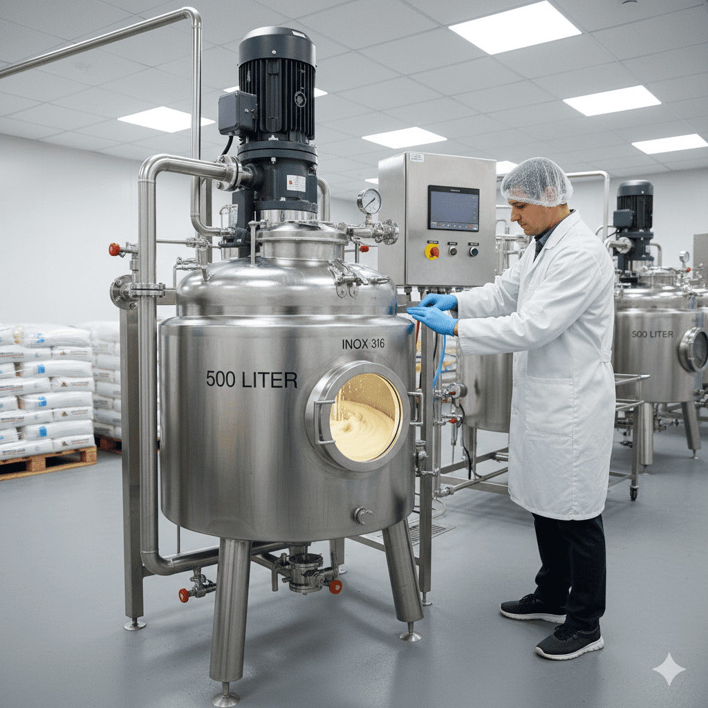 tanque misturador inox 500 litros