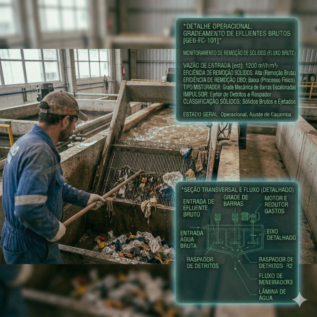 gradeamento efluentes