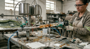 misturador de resina