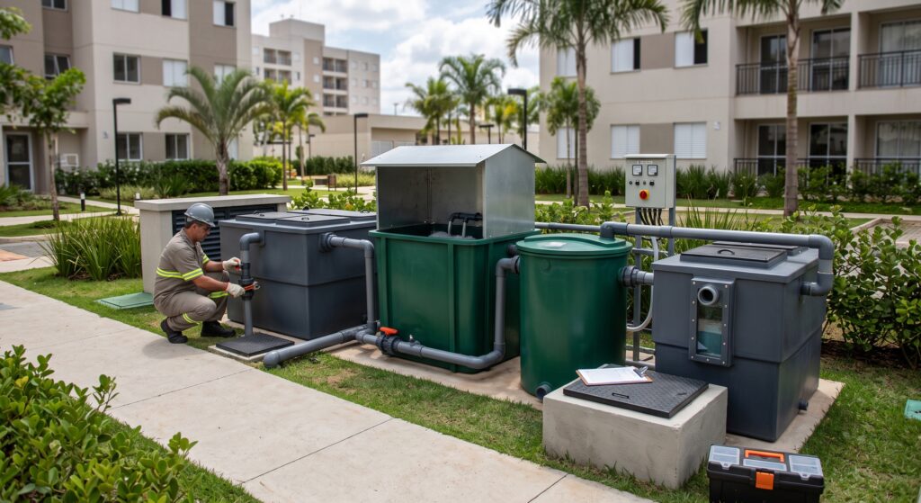 estação de tratamento de esgoto compacta para condominio