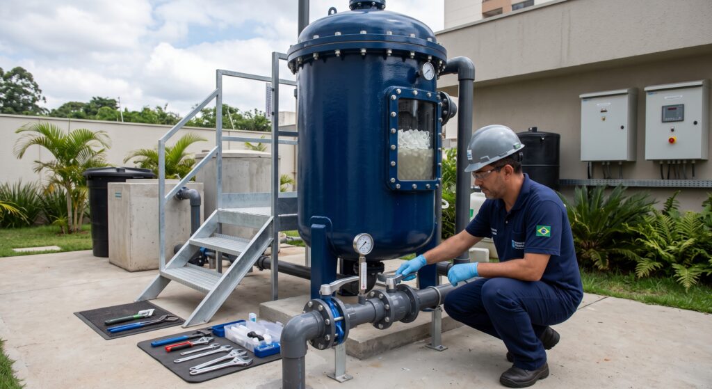 Tratamento Secundário: A engenharia e a fluidodinâmica no uso do filtro anaeróbio 1 filtro anaerobio
