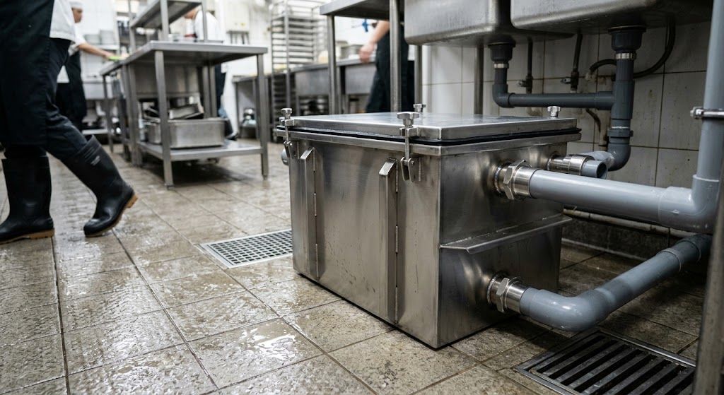 Caixa de Gordura Industrial: Engenharia, Fluidodinâmica e a Ciência da Separação 1 caixa de gordura