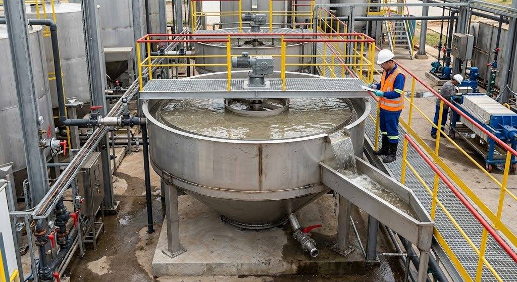 Otimização de processos com o decantador industrial: Fluidodinâmica e separação sólido-líquido 1 decantador industrial